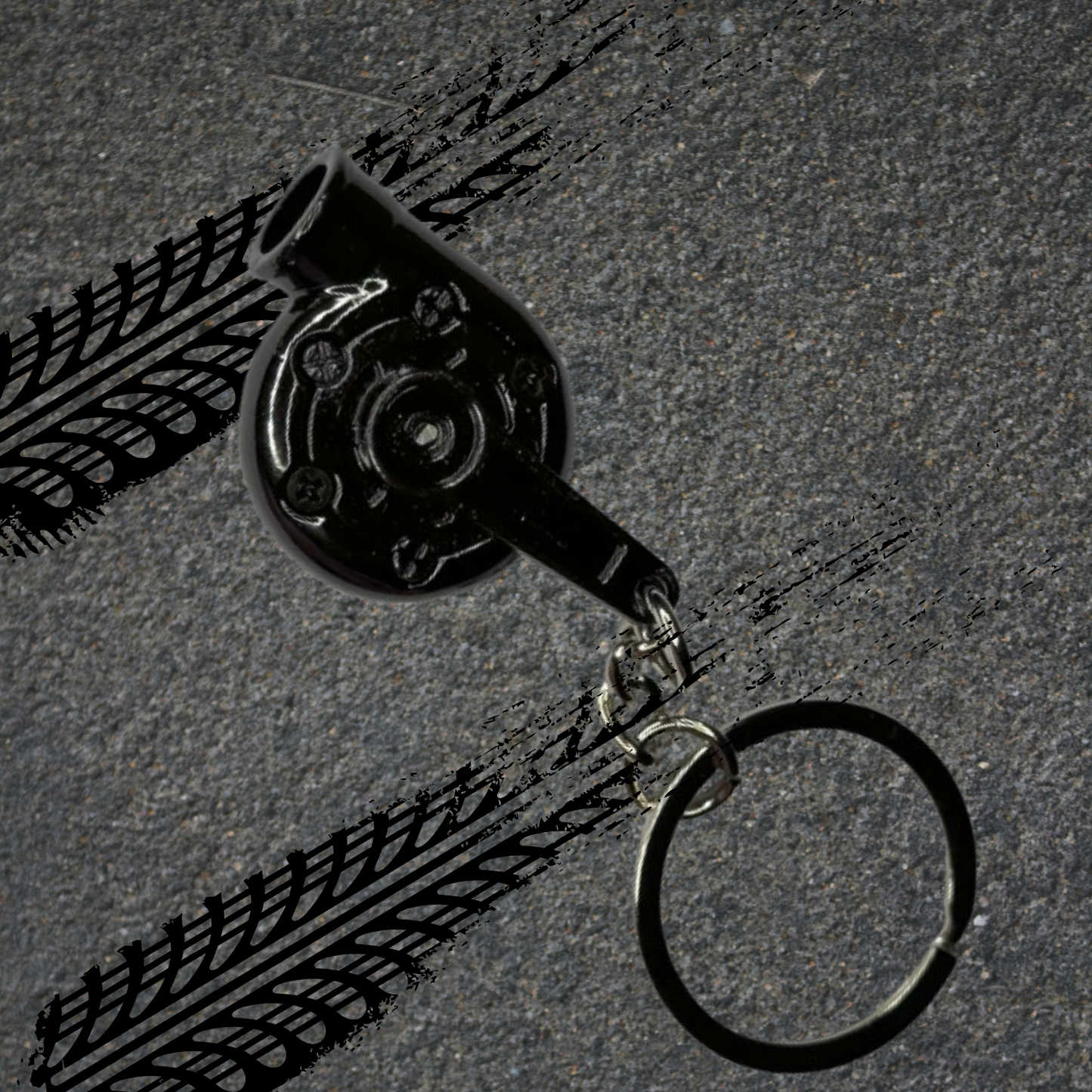 Metallic Spinning Turbo Keychain