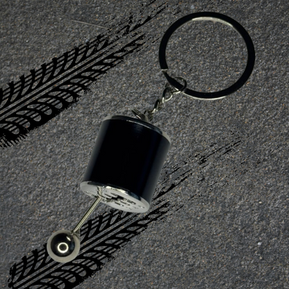 Metallic Gearstick Mechanism Keychain