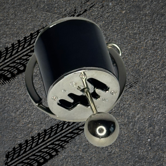 Metallic Gearstick Mechanism Keychain
