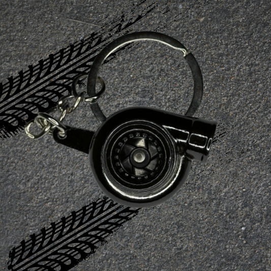 Metallic Spinning Turbo Keychain
